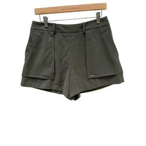 Ted Baker Dressy Olive Army Green Shorts big pockets size 2